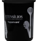 Tupperware Porta Talher Utensílios Redondo Cozinha Preto