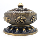 Turíbulo Incensário De Mesa Metal Riqueza Sofisticação 8cm