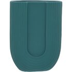 Turim Vaso Decorativo Enfeite 28x21x9cm Cerâmica Azul