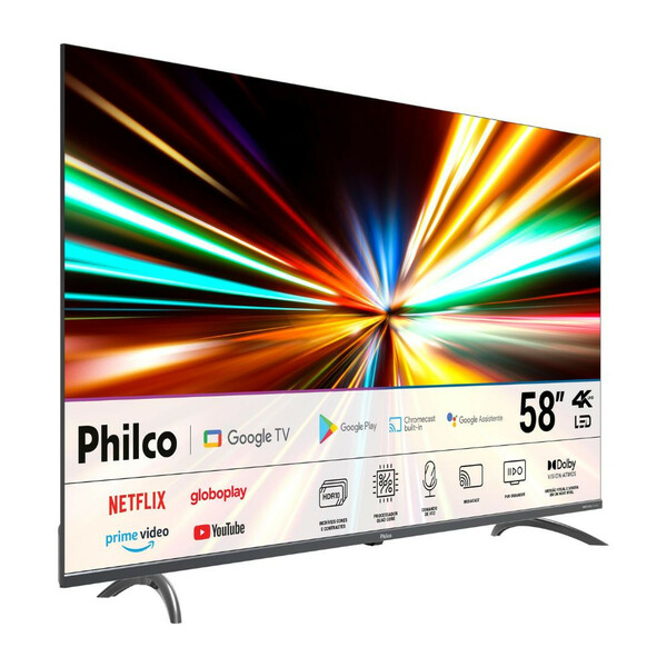 Tv 58 Philco Smart 4k Uhd Google Tv Android P58kga | Leroy Merlin