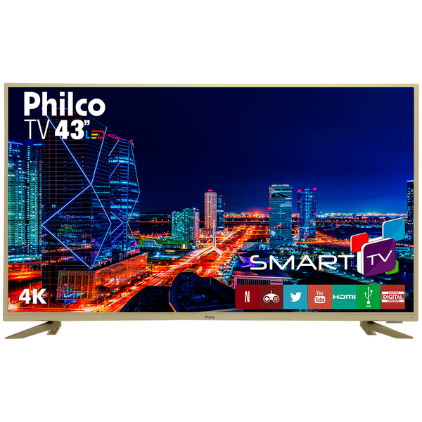 Tv Philco 43" Led  4k Ptv43f61dswnc Bivolt