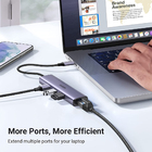 Ugreen 60600 Adaptador Ethernet Usb-c Com 3 Portas Usb 3.0