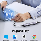 Ugreen Adaptador Usb3.0 Para 3xusb3.0+rj45 C/ Energia Tipo C