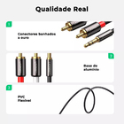 Ugreen Cabo 3.5mm P2 Para 2rca Macho 5m Áudio De Qualidade