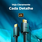 Ugreen Cabo Hdmi 5 Metros Alta Qualidade Full Hd E 4k Preto