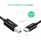 Ugreen Cabo Impressora Usb-c Para Usb-b 2.0 2 Metros Preto