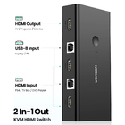 Ugreen Switch Hdmi 2 Entradas 1 Saída Comutador Kvm Preto