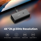 Ugreen Switch Hdmi 2 Entradas 1 Saída Comutador Kvm Preto