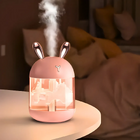 Umidificador Carrossel Abajur Com Led Rosa