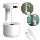 Umidificador de Ar Recarregável Antigravidade Led Gota de Água