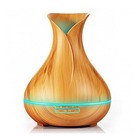 Umidificador Purificador Difusor Aroma Madeira Led Usb 400ml