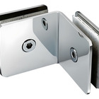 União De Vidros 90º Vidro/vidro Aço Inox Suporte V/v Steel