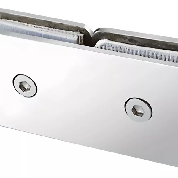 União De Vidros Inox 180º Vidro/vidro