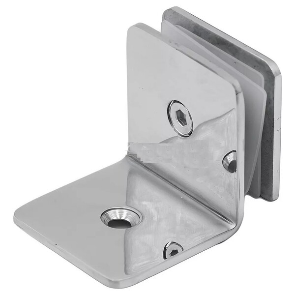 União De Vidros Inox 90º Vidro/alvenaria