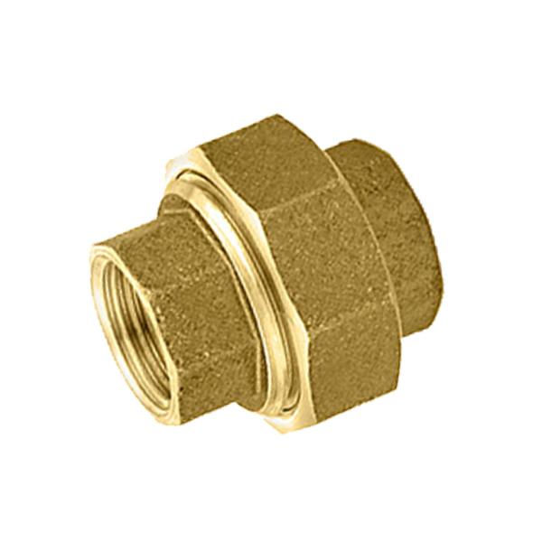 União Latão Roscável Água Quente e Fria 22mm ou 3/4" Ramo