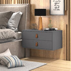 Unic 60cm: Mesa De Cabeceira De Luxo Cor Cinza