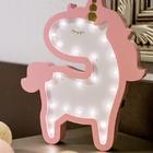Unicórnio Baby Luminoso Mdf Luminária Led Rosa Super Fofo