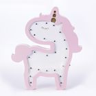 Unicórnio Baby Luminoso Mdf Luminária Led Rosa Super Fofo