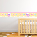 Unicórnio Rosa  Adesivo De Parede Infantil Faixa Border