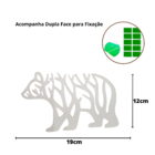 Urso Decorativo Raizes Mdf 3mm Branco 19x11 Cm