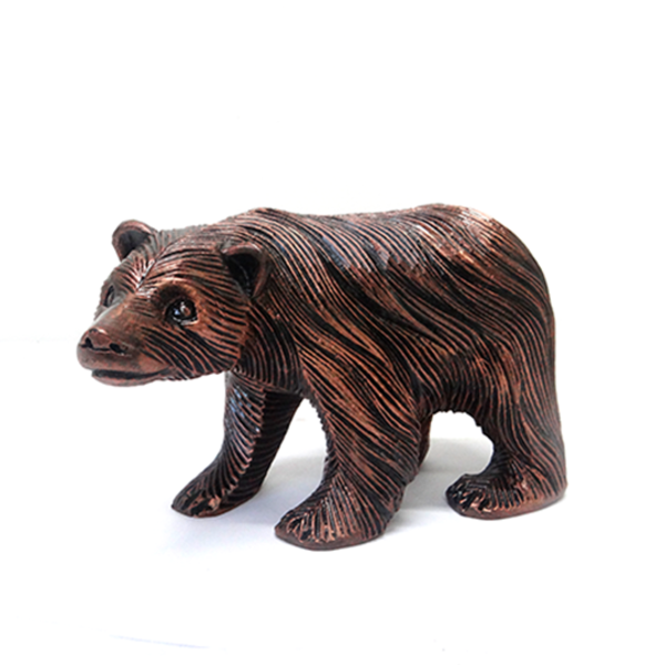 Urso Listrado P Cobre Fosco Flor De Liz