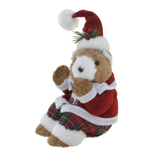 Urso Natalino Decorativo 27cm Ruffus Espressione Christmas