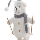 Urso Polar Beyaz Esqui Em Poliéster 1pc 40cm Decoração De Nat