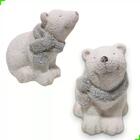 Urso Sentado Kutup Em Cerâmica 1pc 11x9,8x13,5 Cm Decoração D