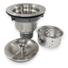 Válvula 4 1/2 Ralo De Pia Cozinha Com Cesto Higiênico Demima