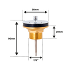 Válvula  Para Pia de Banheiro Cromada Sem Drenagem 7/8" Ajustável CWBR06 Equation