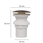 Válvula  Ralo Click Lavatório Pia Cuba  - Dourada