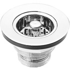 Válvula Americana 3.1/2" Aço Inox C/ Cestinha Para Pia Cuba d