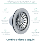 Valvula Americana 4 1/2 E Sifao Sanfonado Universal Flexivel