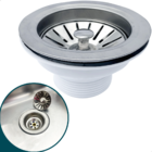 Válvula Americana 4 1/2 Ralo De Pia Para Cozinha Aço Inox Abs