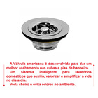 Válvula Americana Metal Para Pia/cuba Com Cestinha 3.1/2
