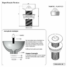 Válvula Banheiro Lavatório Branco ABS
