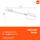 Válvula Boia Para Caixa D'água 3/4" Preta
