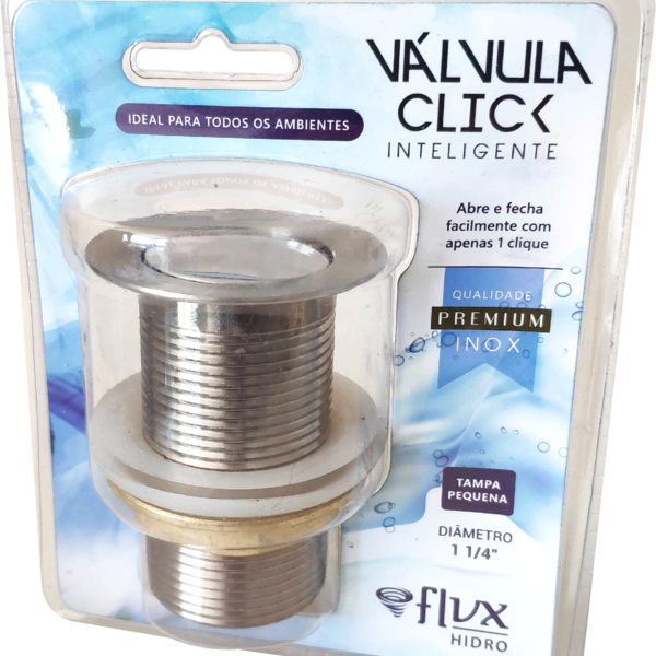Válvula Click 1.1/4 Tampa Pequena Inox