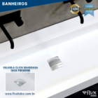 Válvula Click 1.1/4 Tampa Quadrada Inox