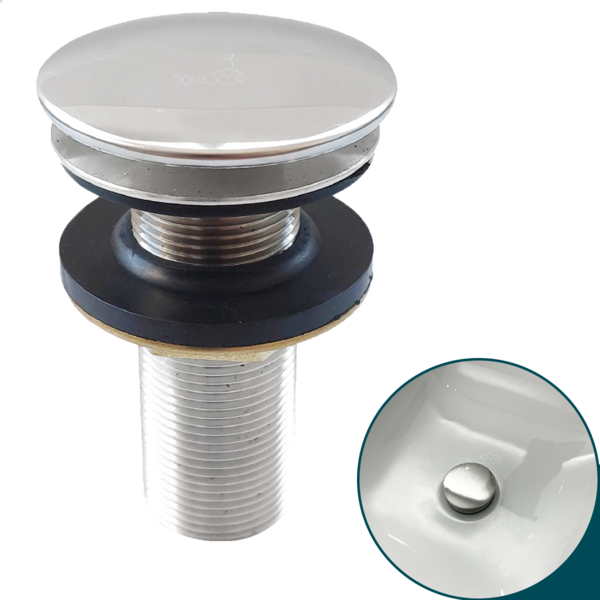 Válvula Click 7/8 Ralo De Pia Cuba Banheiro Escoamento Lavabo
