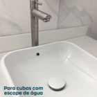 Valvula Click Cerâmica Branca 7/8 Com Ladrão Ralo De Pia Cuba