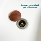 Valvula Click Com Ladrão 1 1/4 Rose Gold Ralo De Pia Cuba Ban