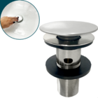 Valvula Click Com Ladrão 7/8 Inox Ralo De Pia Cuba Banheiro C