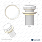 Válvula Click De Concreto Para Cubas (cenere)