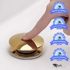 Válvula Click De Inox P/cuba Banheiro Dourado/gold 1.1/4