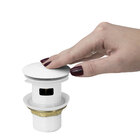 Válvula Click De Inox Para Cubas Com Ladrão (Branca)