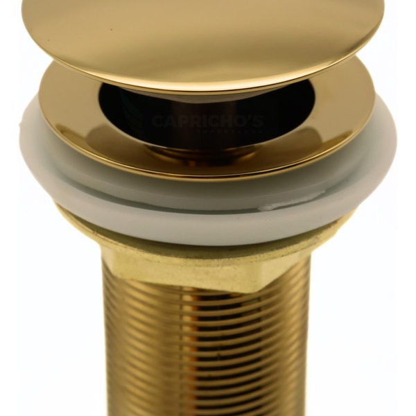 Válvula Click Dourada 1-1/4 Em Metal Para Cubas E Bancadas