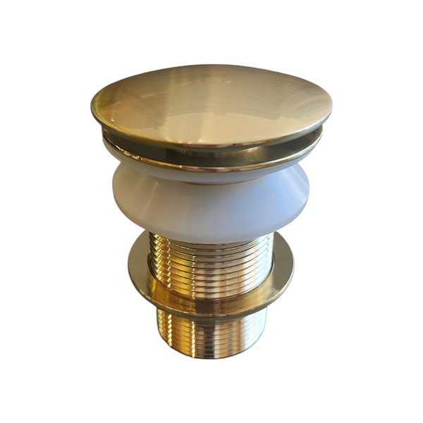 Válvula Click Dourada Fosca Inox para Cubas de Banheiro Reno