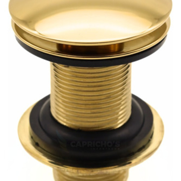 Valvula Click Dourada Para Bancadas Cubas Banheiro Luxo