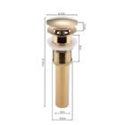 Válvula Click Inteligente Dourado Para Cubas Pia Banheiro Lav